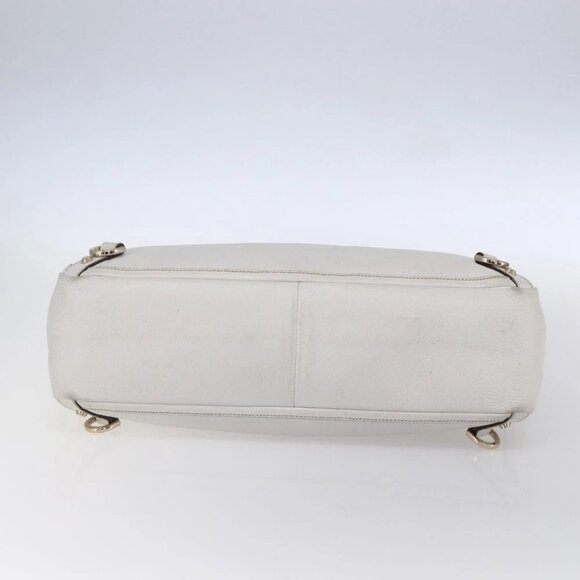 GUCCI Abbey Tote Bag Leather White Gold - Picture 5 of 16